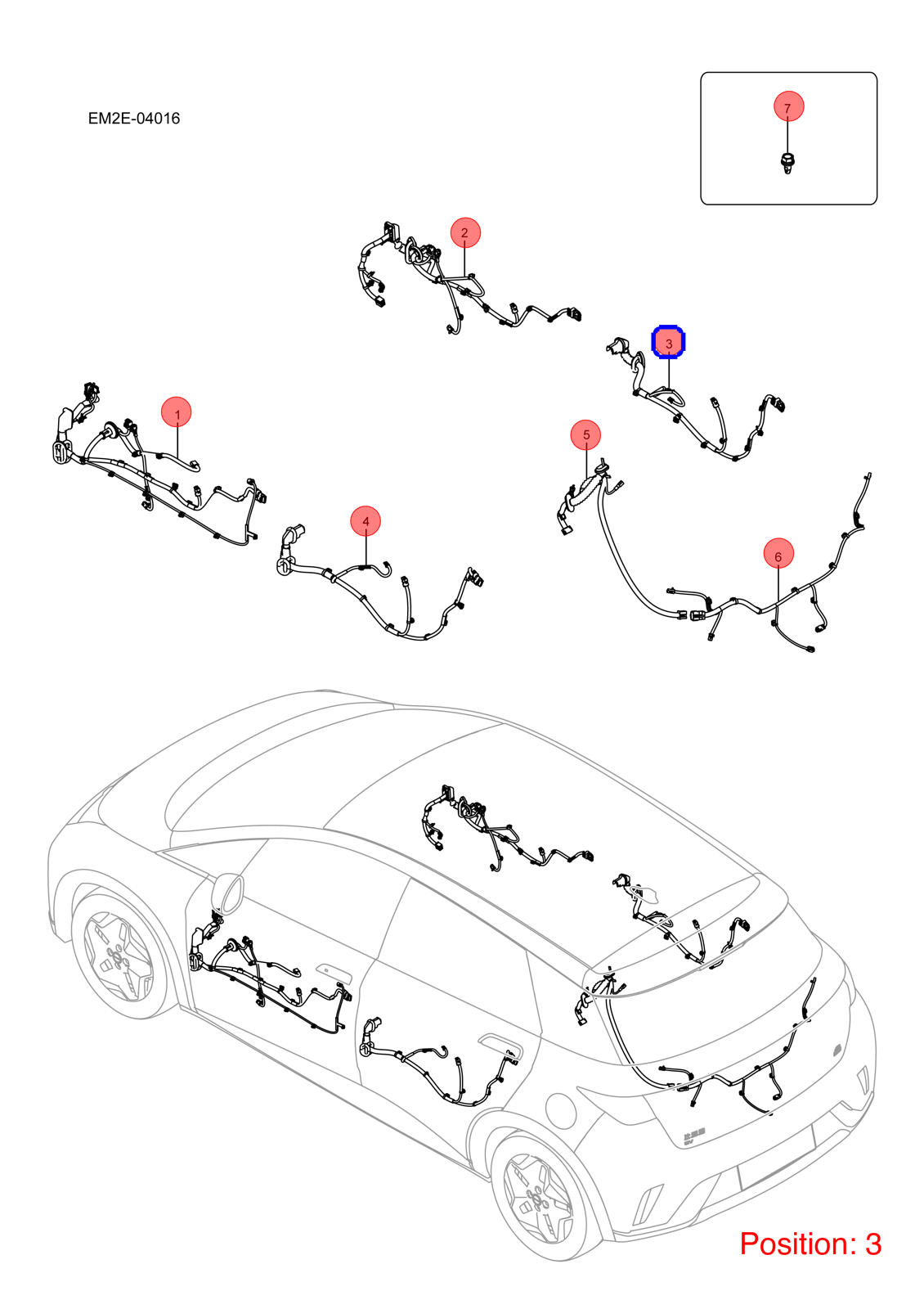 BYD Door wiring harness OEM 1447525200 EM2EF4002400AZ FOR Dolphin 1447525200-BYD_OEM