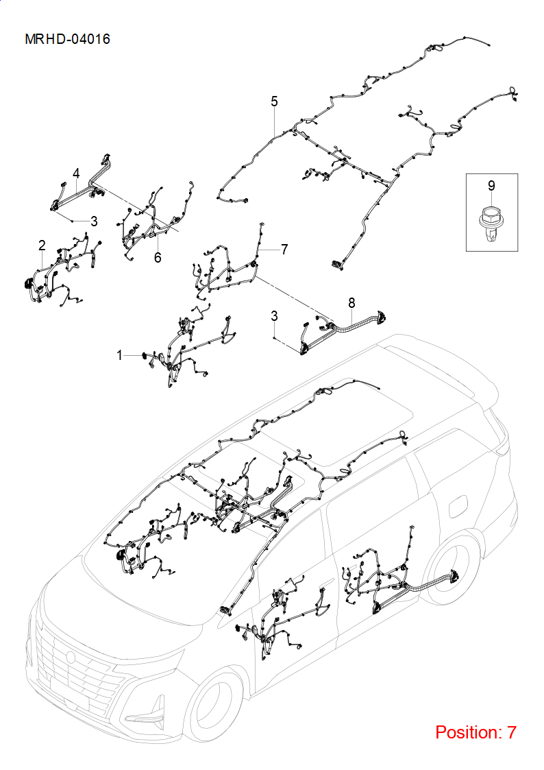 BYD Door wiring harness OEM 1447526600 MRHD4002300A FOR DENZA 1447526600-BYD_OEM