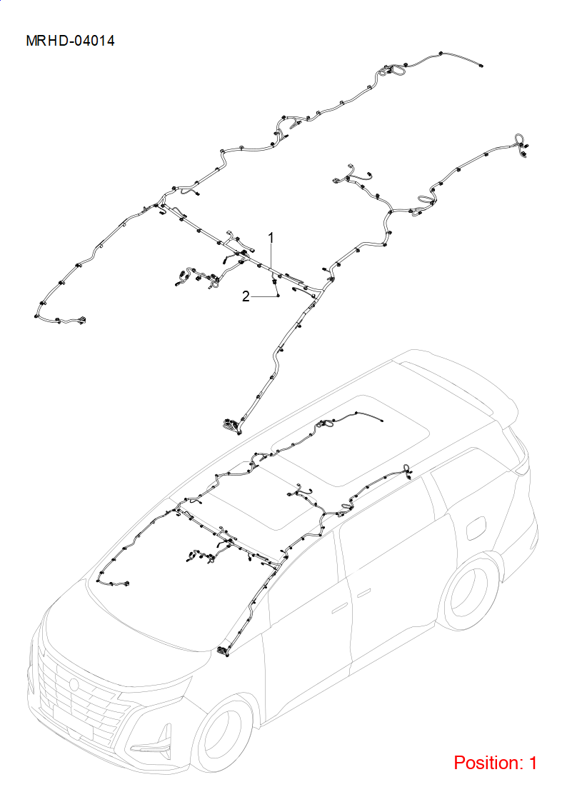 BYD Roof wiring harness OEM 1447528200 MRHD4002800A FOR DENZA 1447528200-BYD_OEM