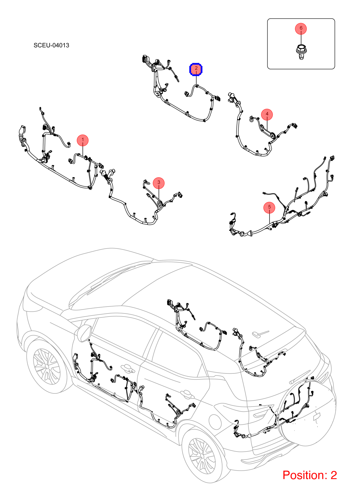 BYD Door wiring harness OEM 1450675400 SCEUA4002200AZ FOR Atto3 Yuan 1450675400-BYD_OEM
