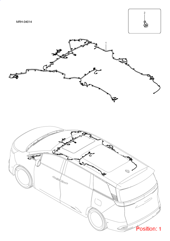 BYD Roof wiring harness OEM 1450946000 MRHB4002800CZ FOR DENZA 1450946000-BYD_OEM