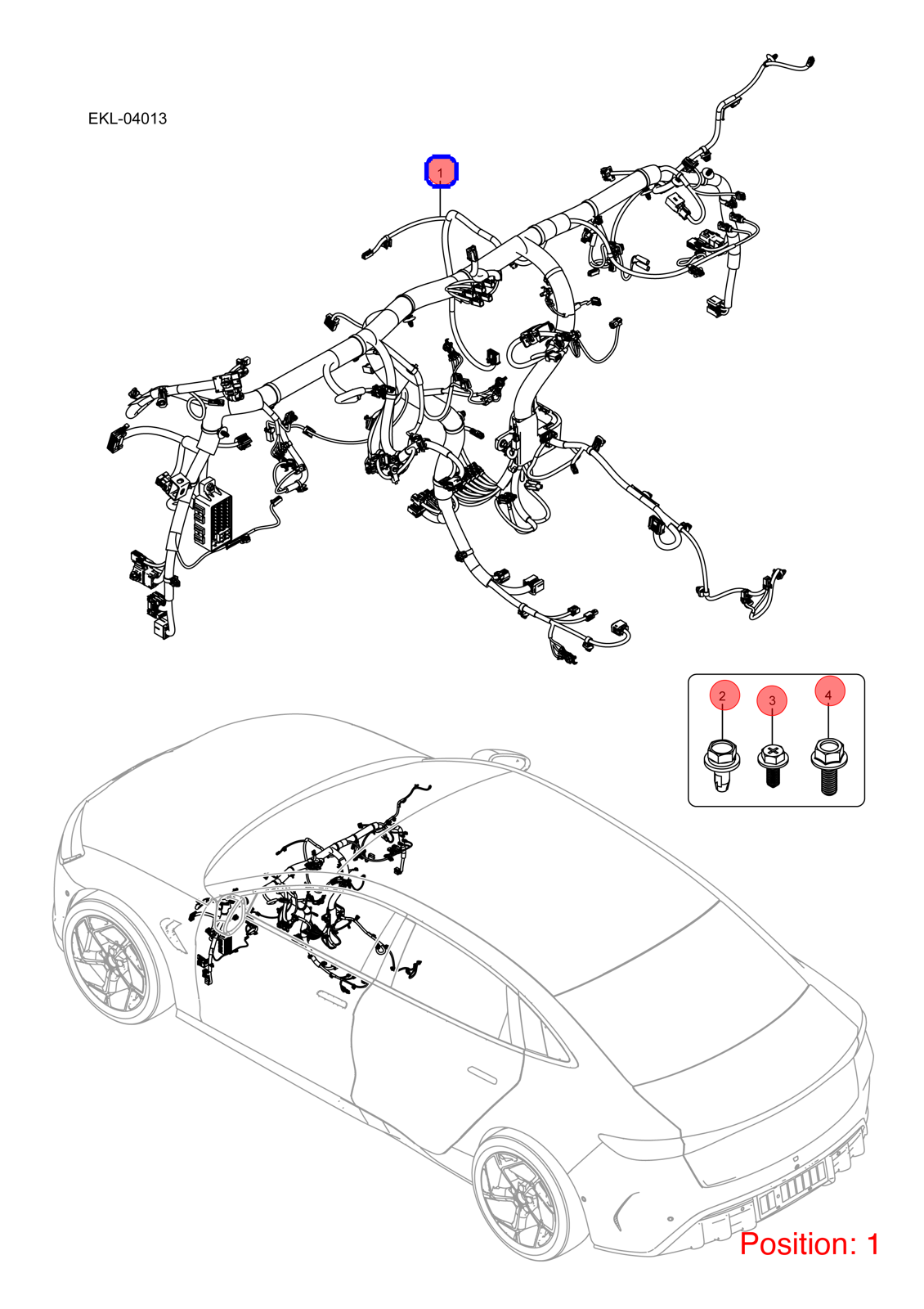 BYD Instrument panel wiring harness OEM 1454009400 EKEDY4003100A FOR Seal 1454009400-BYD_OEM