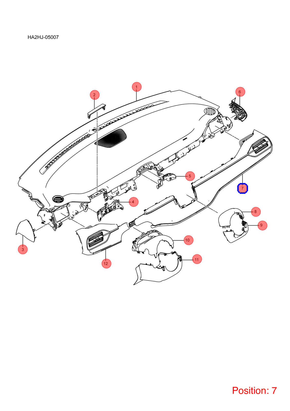 BYD Instrument panel trim OEM 1456833600 HA2HK5306140E FOR KING Chazor Seal5 Destroyer 1456833600-BYD_OEM