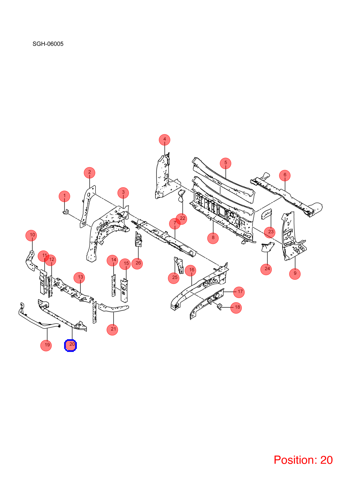 BYD Radiator crossbeam OEM 1461299200 SGH530178070 FOR YANGWANG 1461299200-BYD_OEM