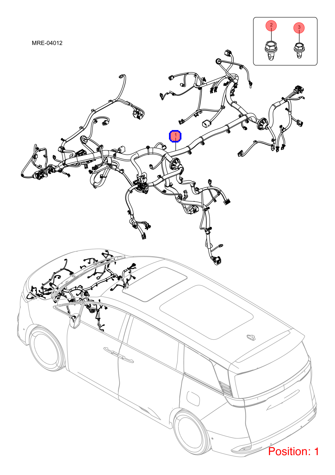 BYD Engine wiring harness OEM 1462043700 MREB4011100AD1 FOR DENZA 1462043700-BYD_OEM
