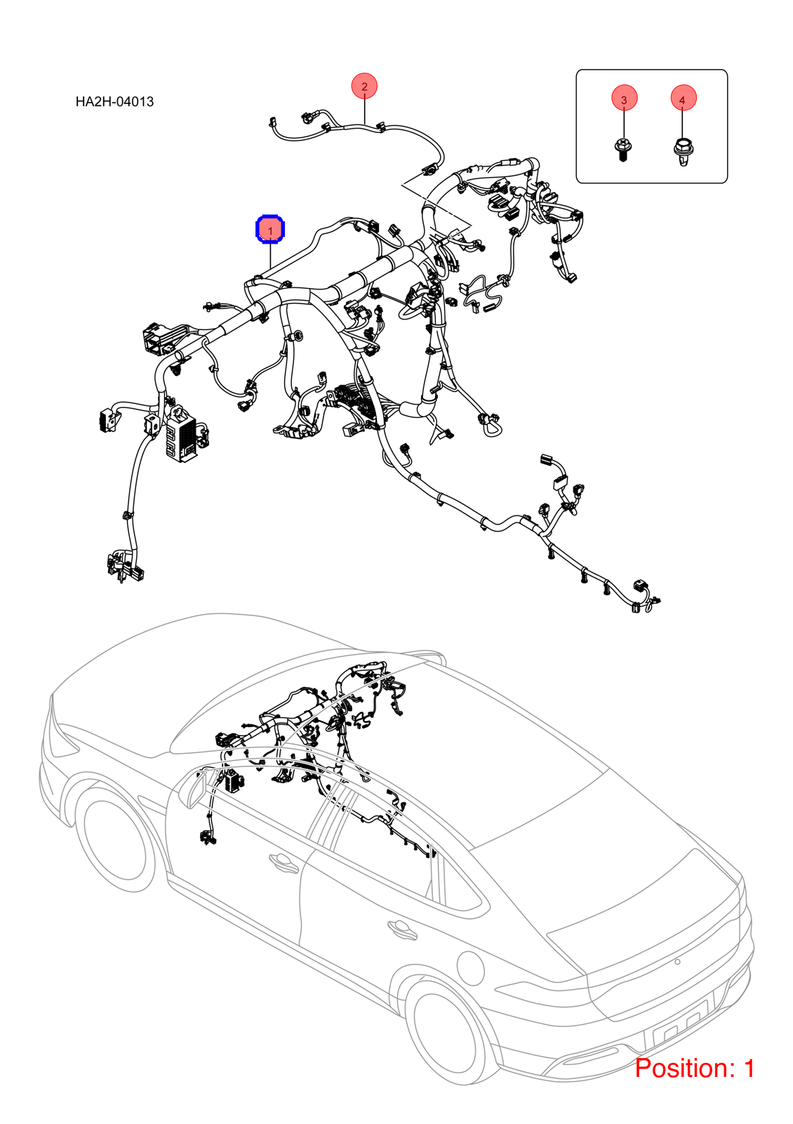 BYD Instrument panel wiring harness OEM 1471218900 HA2HK4003100WD1 FOR KING Chazor Seal5 Destroyer 1471218900-BYD_OEM