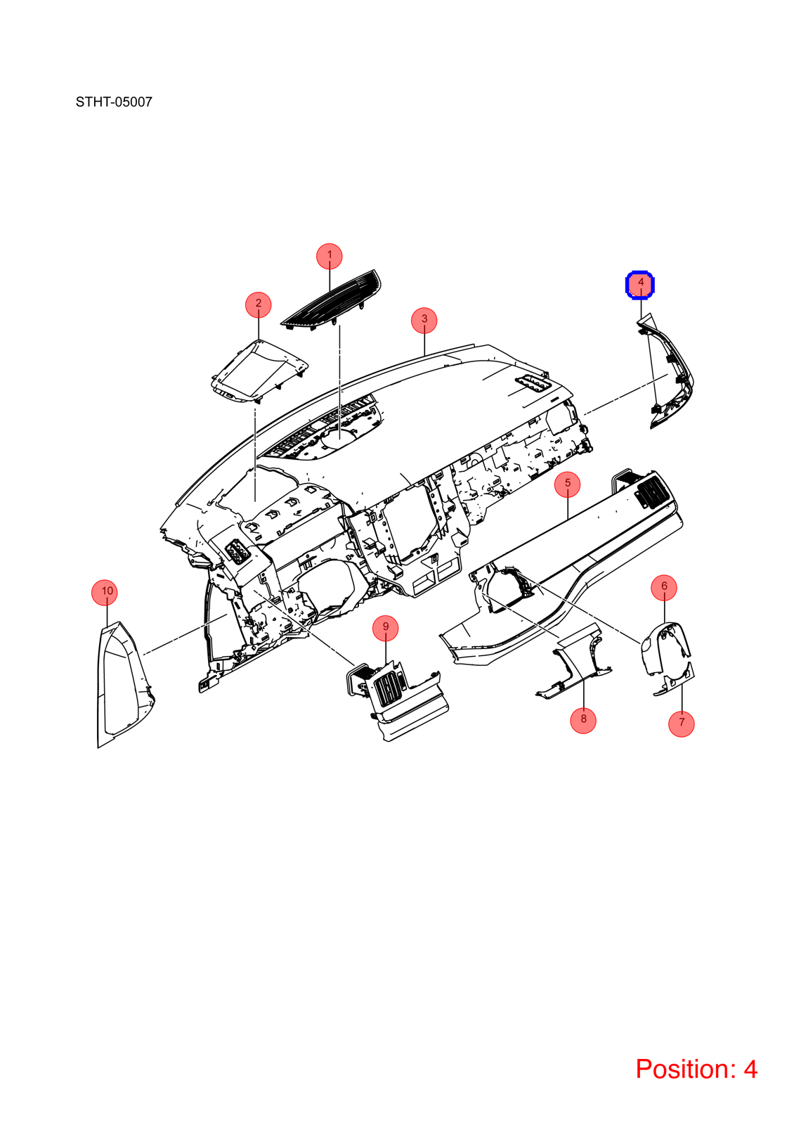 BYD Instrument panel side trim OEM 1479344200 STHPA530684000A7 FOR Tang 1479344200-BYD_OEM