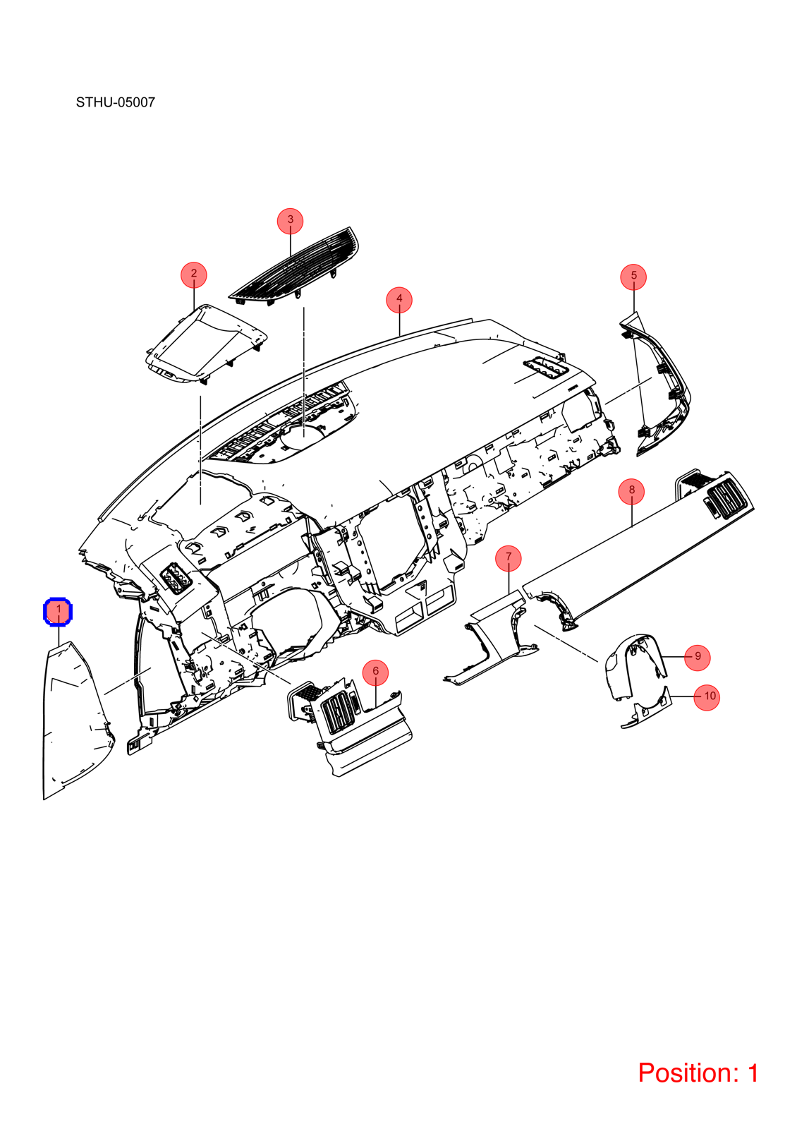 BYD Instrument panel side trim OEM 1479345300 STHPA530683000A7 FOR Tang 1479345300-BYD_OEM
