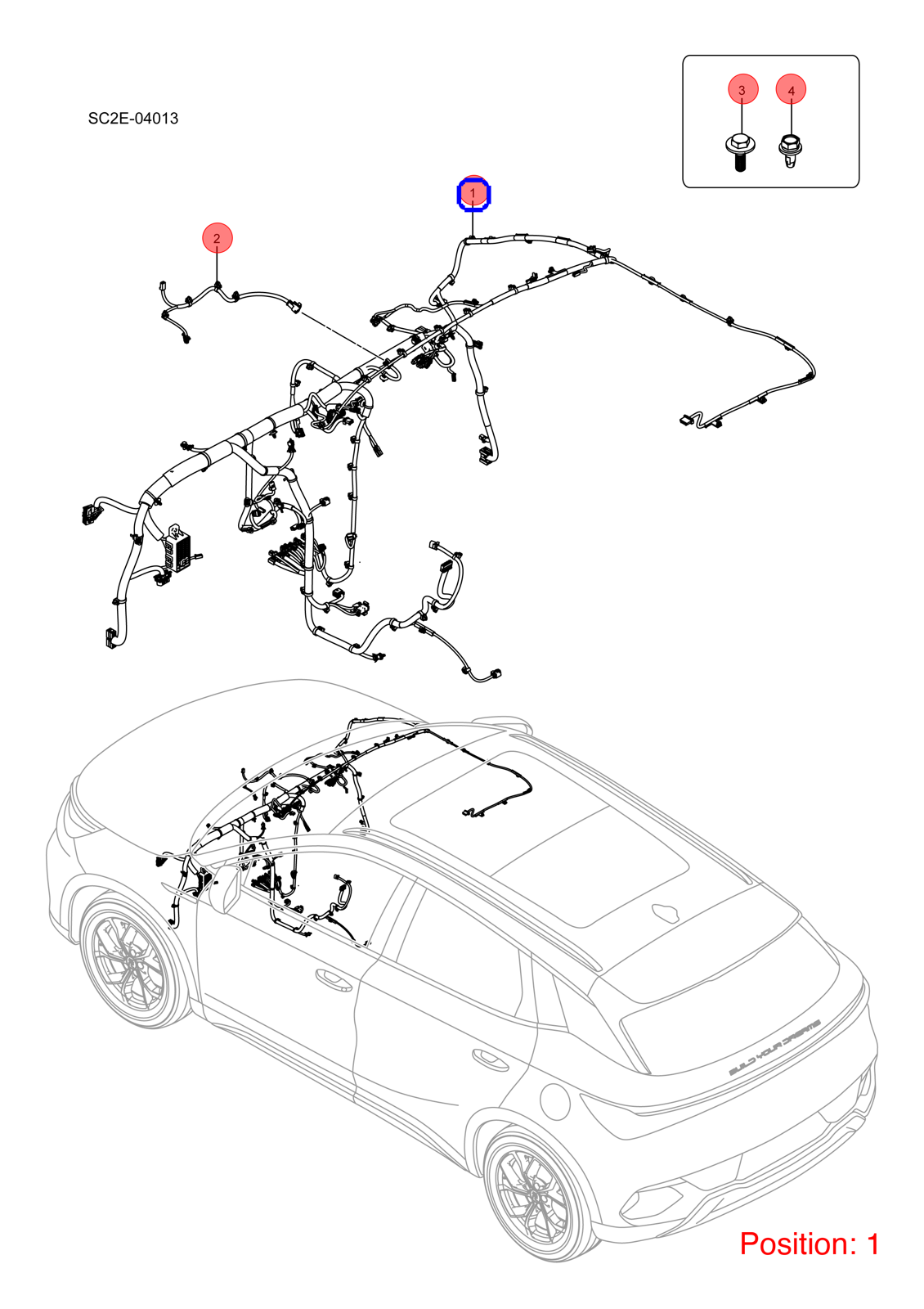 BYD Instrument panel wiring harness OEM 1510699900 SC2EU4003100P FOR Atto3 Yuan 1510699900-BYD_OEM