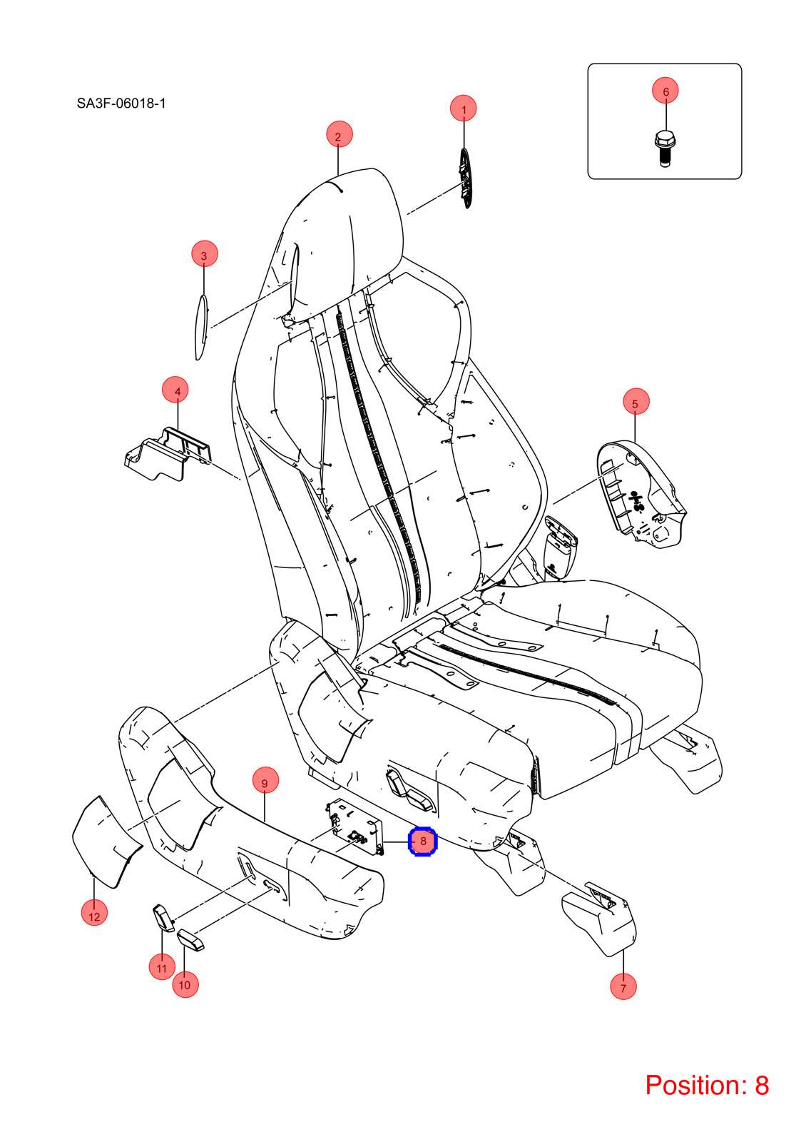 BYD Seat adjustment switch OEM 1511439900 SA3EB3743810 FOR Song 1511439900-BYD_OEM