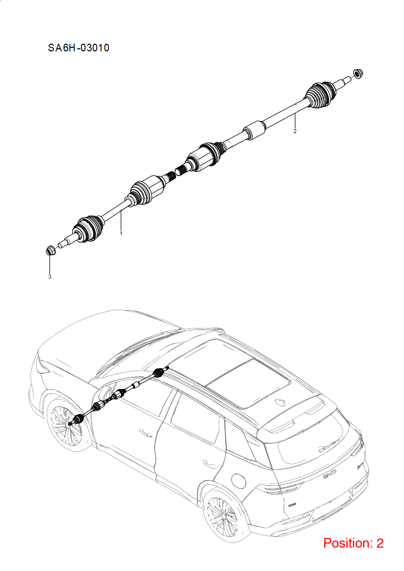 BYD Axle Shaft OEM 1513111700 SA6H2203020 FOR Song 1513111700-BYD_OEM