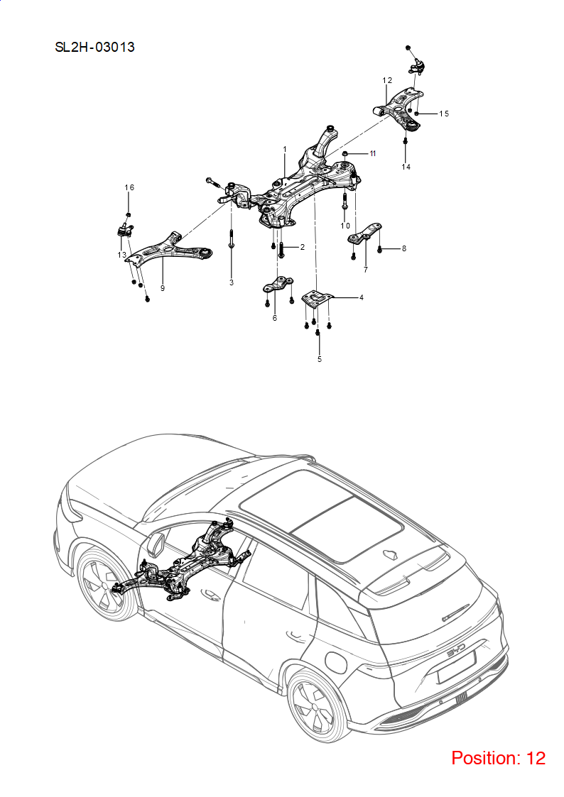 BYD Control arm OEM 1516395500 SA6H2904020 FOR Song 1516395500-BYD_OEM