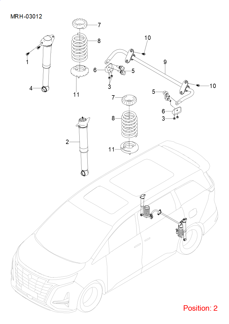 BYD Shock absorber OEM 1517272300 MRHC2945030D FOR DENZA 1517272300-BYD_OEM