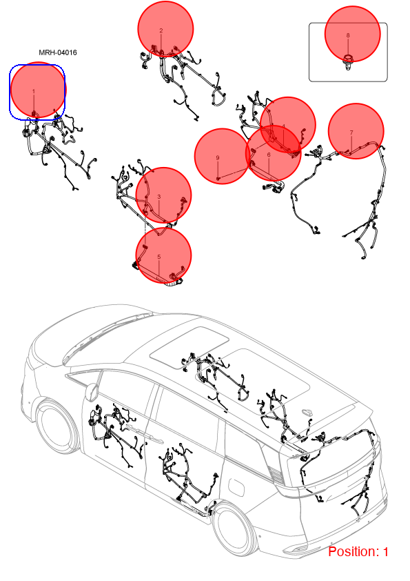 BYD Door wiring harness OEM 1517437400 MRHF4002100B FOR DENZA 1517437400-BYD_OEM