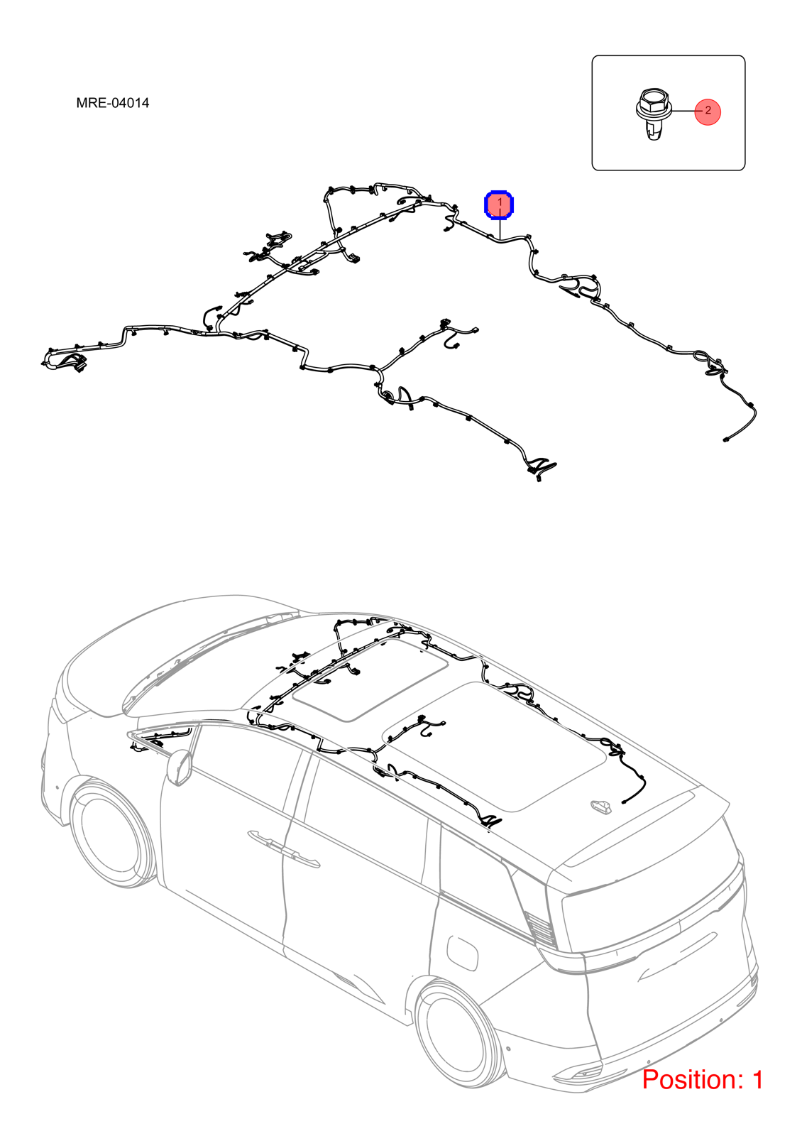 BYD Roof wiring harness OEM 1524280800 MREG4002800B FOR DENZA 1524280800-BYD_OEM