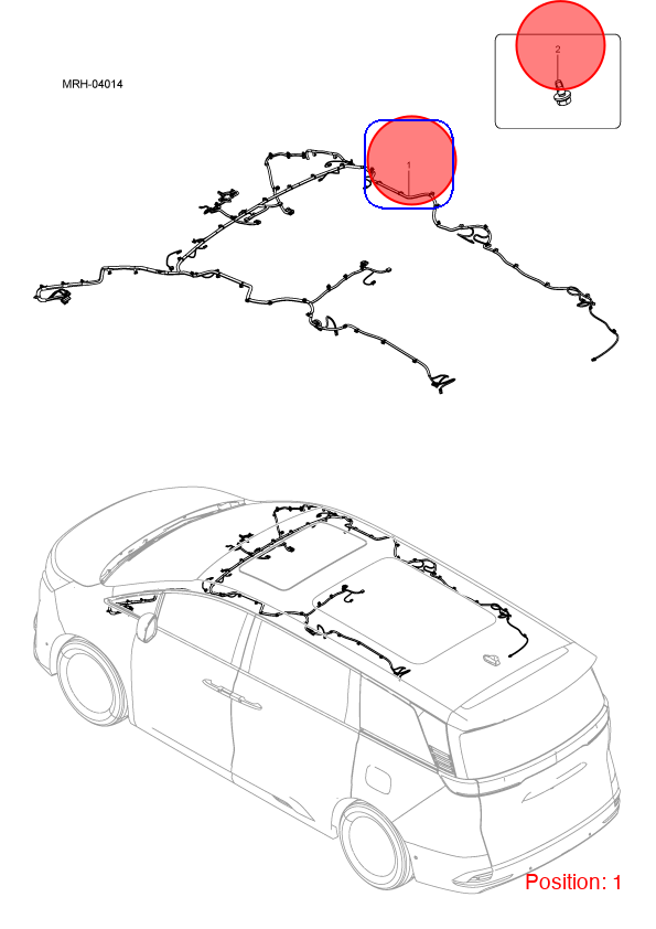 BYD Roof wiring harness OEM 1532455200 MRHB4002800BD2 FOR DENZA 1532455200-BYD_OEM