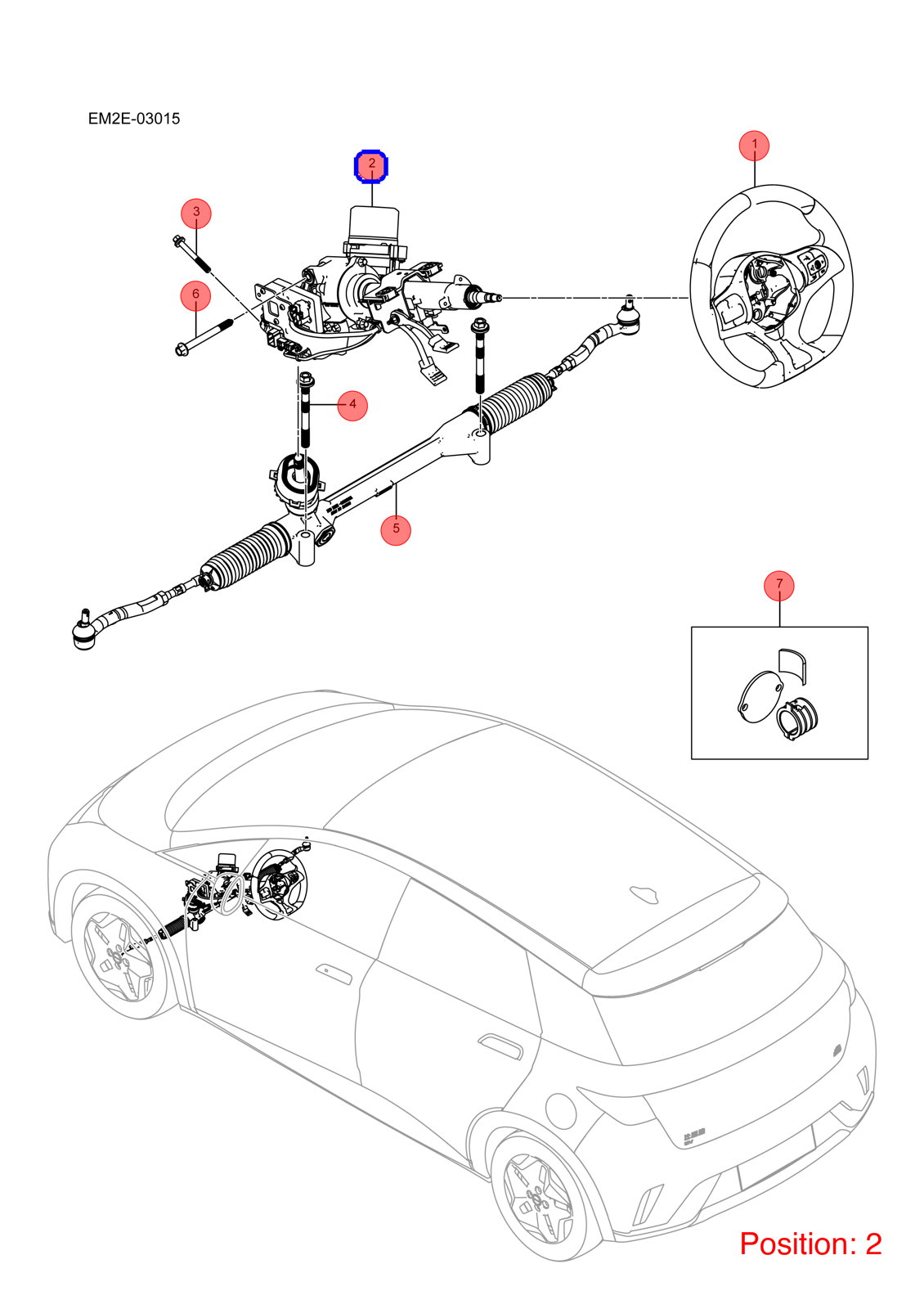 BYD Steering column OEM 1532981900 EM2EKA3414010E FOR Dolphin 1532981900-BYD_OEM