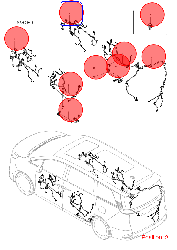 BYD Door wiring harness OEM 1533926200 MRHF4002200CZ FOR DENZA 1533926200-BYD_OEM
