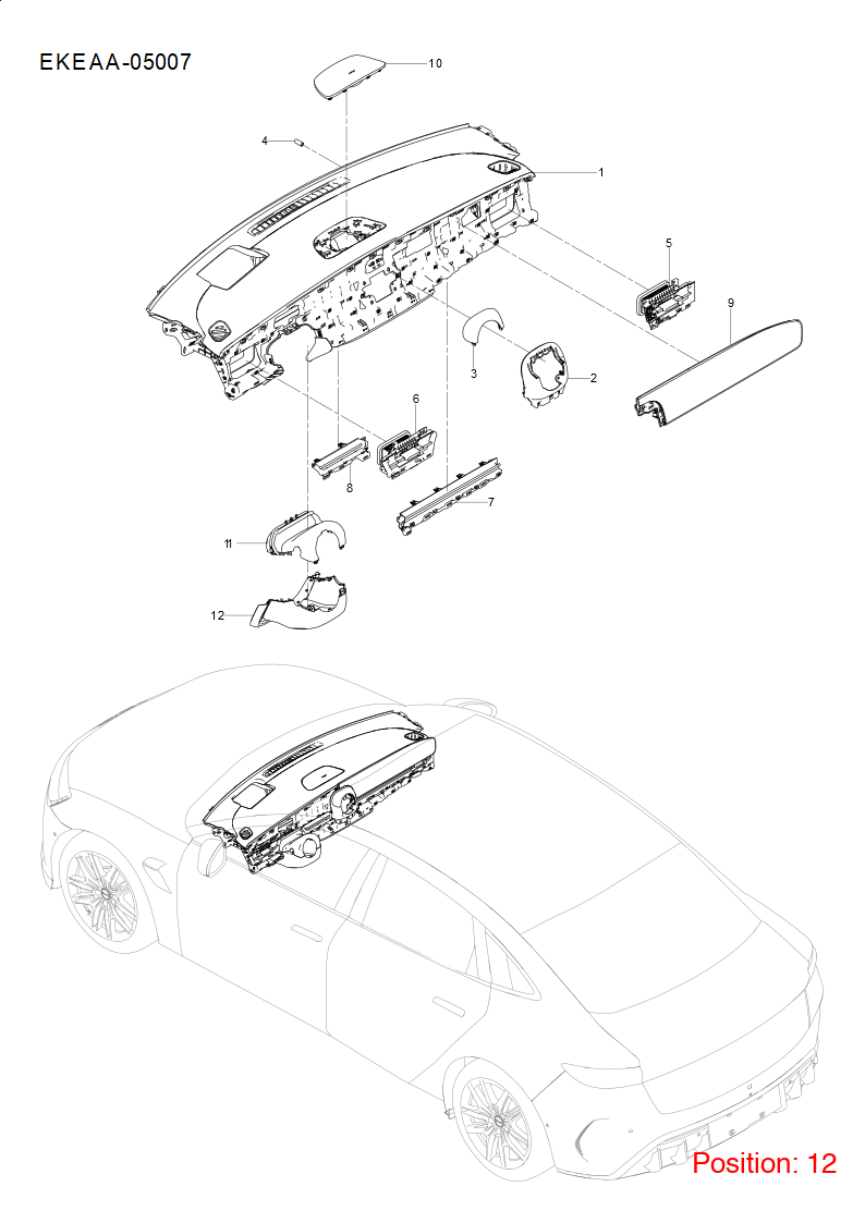 BYD Steering column trim panel OEM 1542373600 EKEAA530668000LC9 FOR Seal 1542373600-BYD_OEM