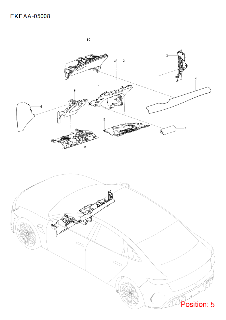 BYD Instrument panel trim OEM 1542619900 EKEAA530662000A7 FOR Seal 1542619900-BYD_OEM