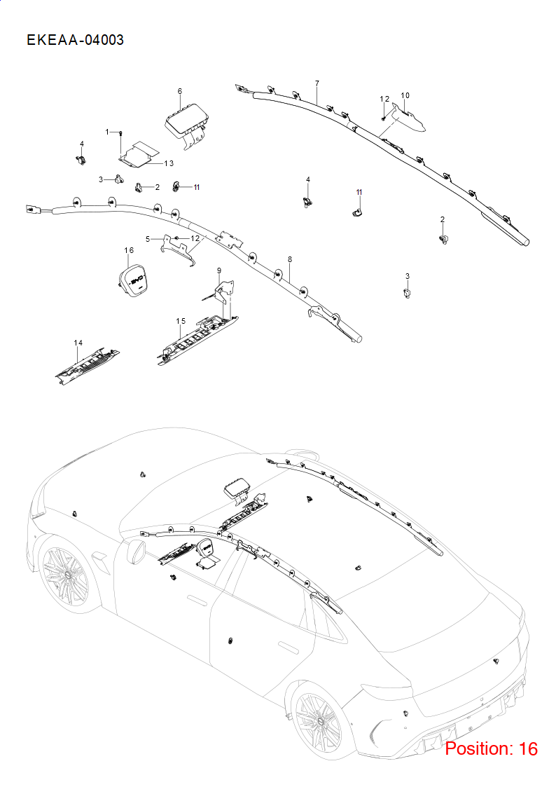 BYD Main airbag OEM 1543046800 EKEAA582010000YC2 FOR Seal 1543046800-BYD_OEM