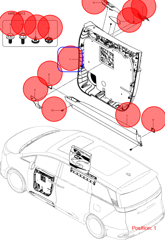 BYD Door panel OEM 1543287400 MRHB6102200A00ZBD FOR DENZA 1543287400-BYD_OEM