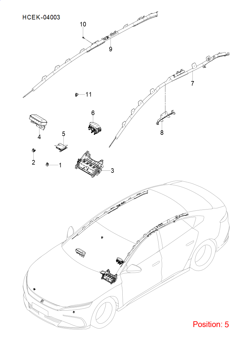 BYD Airbag computer OEM 1545439400 HCEM3658100A FOR Han 1545439400-BYD_OEM