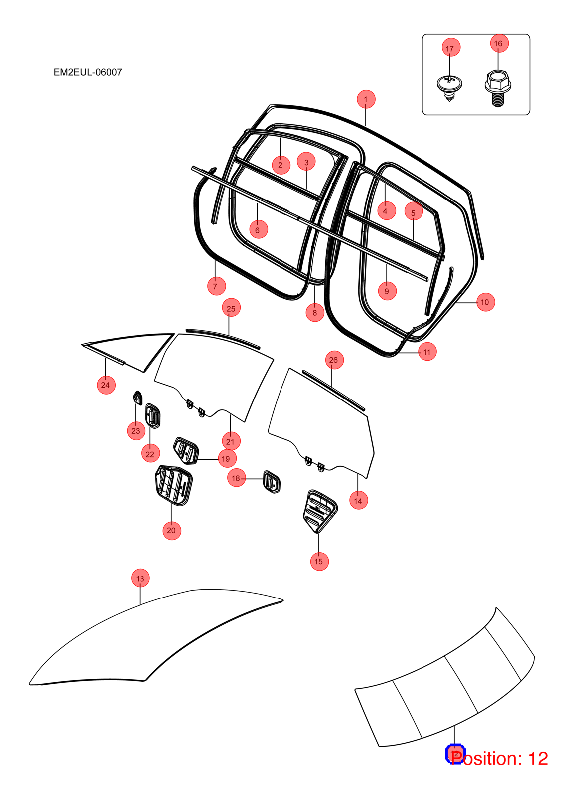 BYD Windshield OEM 1548164100 EM2EAY6303100 FOR Dolphin 1548164100-BYD_OEM