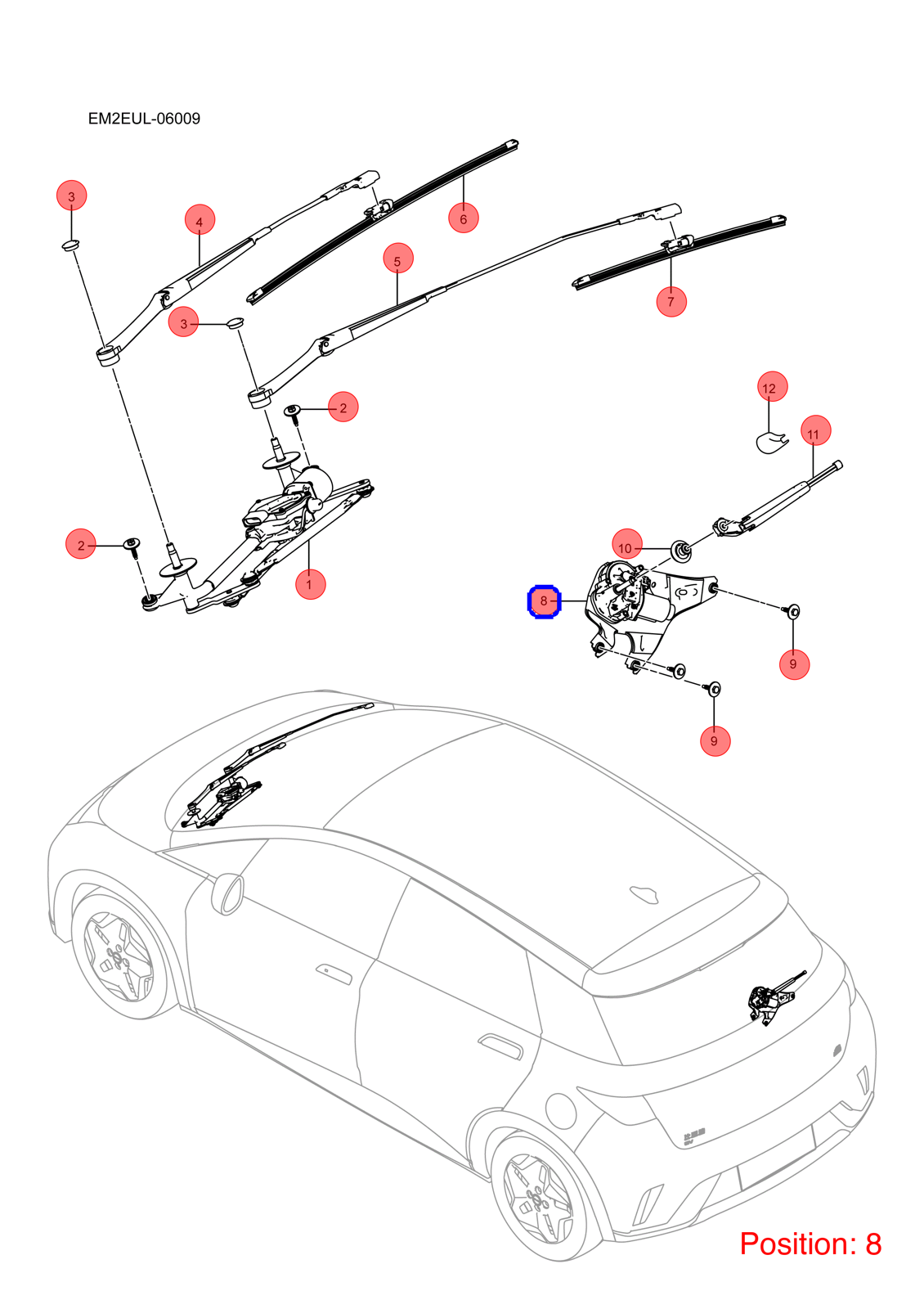 BYD Wiper linkage motor OEM 1555170000 EM2E6310100A FOR Dolphin 1555170000-BYD_OEM