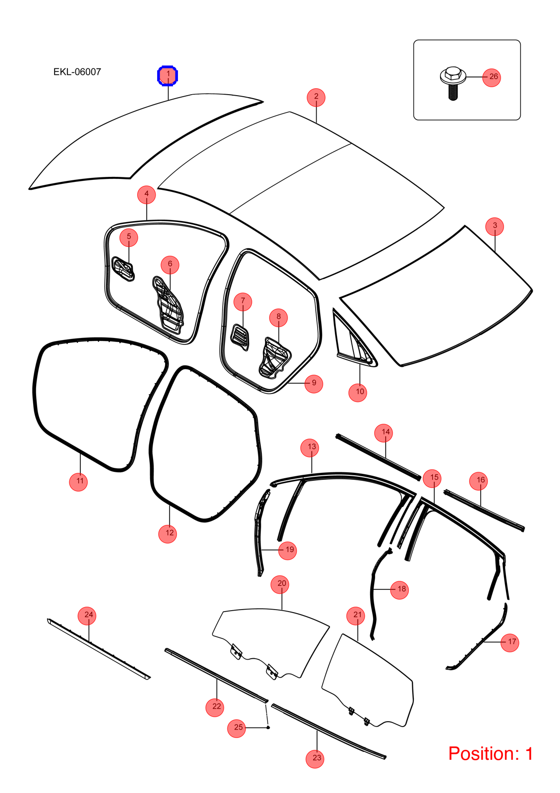 BYD Windshield OEM 1556877200 EKEDY5206010 FOR Seal 1556877200-BYD_OEM