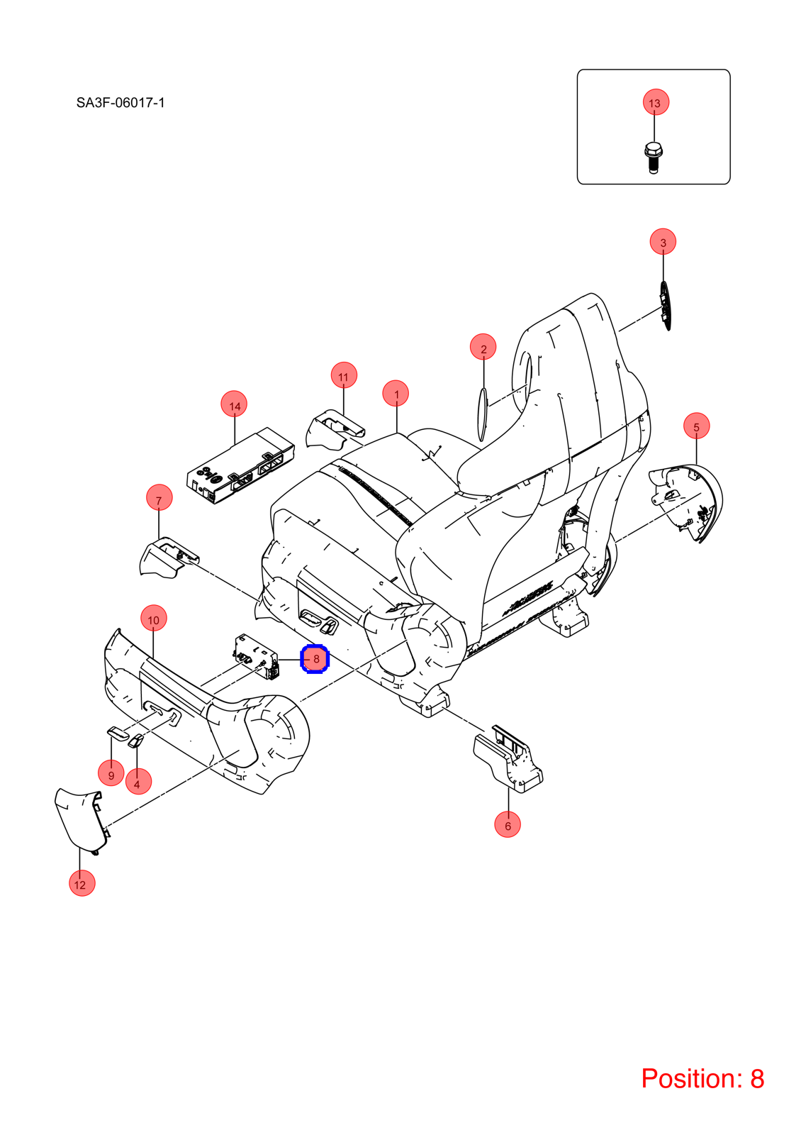 BYD Seat adjustment switch OEM 1561062700 SA3EC3743717SH FOR Song 1561062700-BYD_OEM