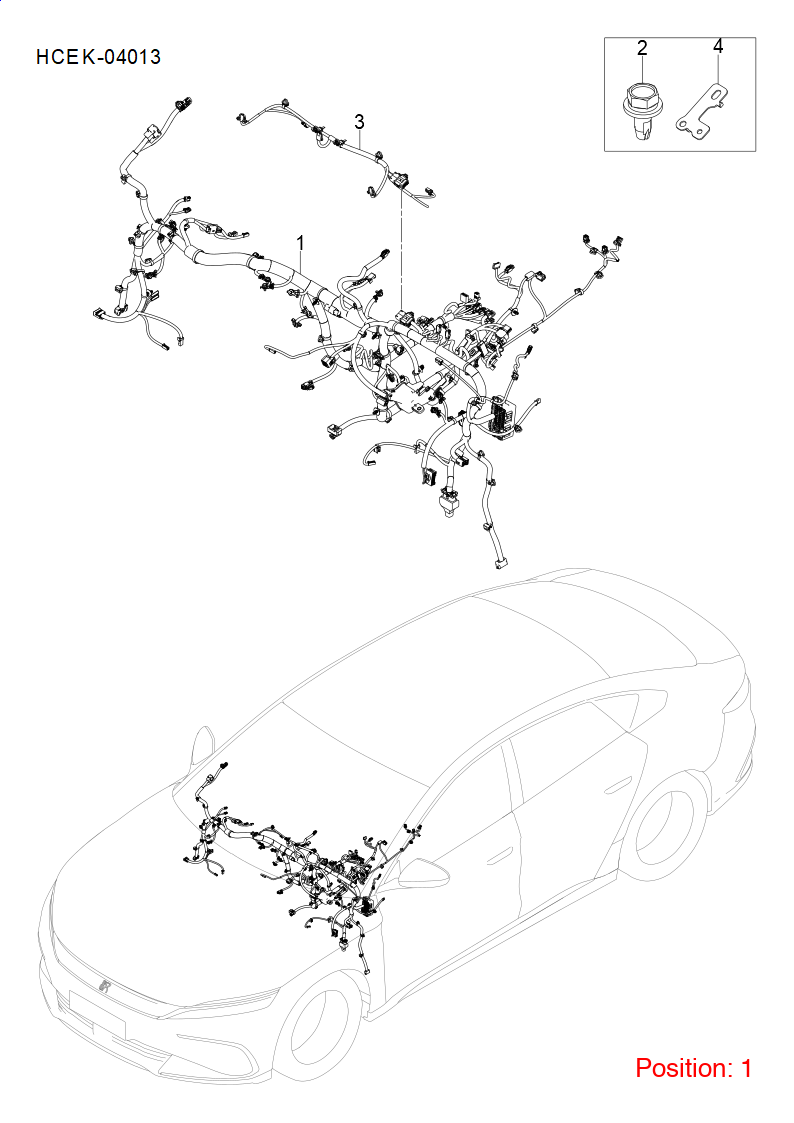 BYD Instrument panel wiring harness OEM 1564660000 HCEMB4003100A FOR Han 1564660000-BYD_OEM