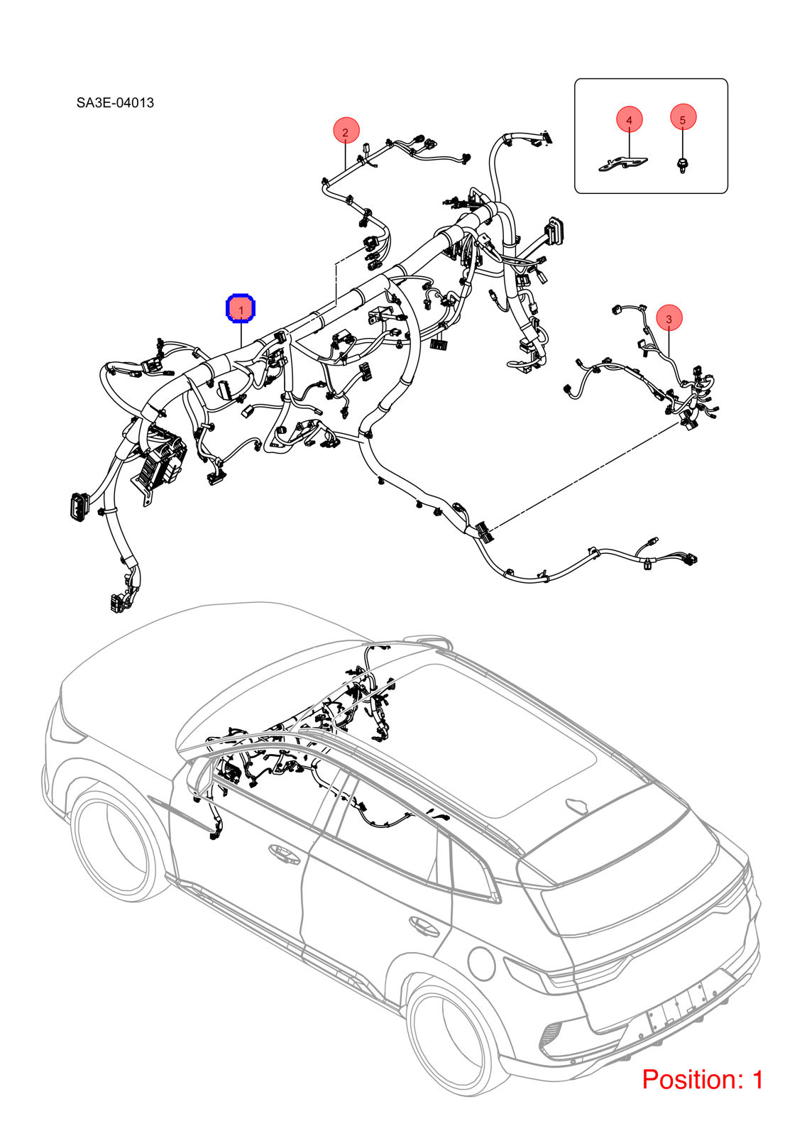 BYD Instrument panel wiring harness OEM 1586315200 SA3EV4003110A FOR Song 1586315200-BYD_OEM