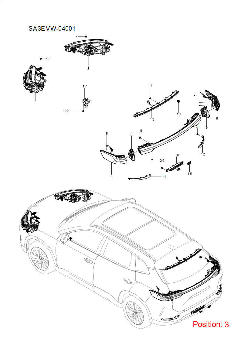 BYD Headlight OEM 1594866700 SA3HW4121020B FOR Song 1594866700-BYD_OEM