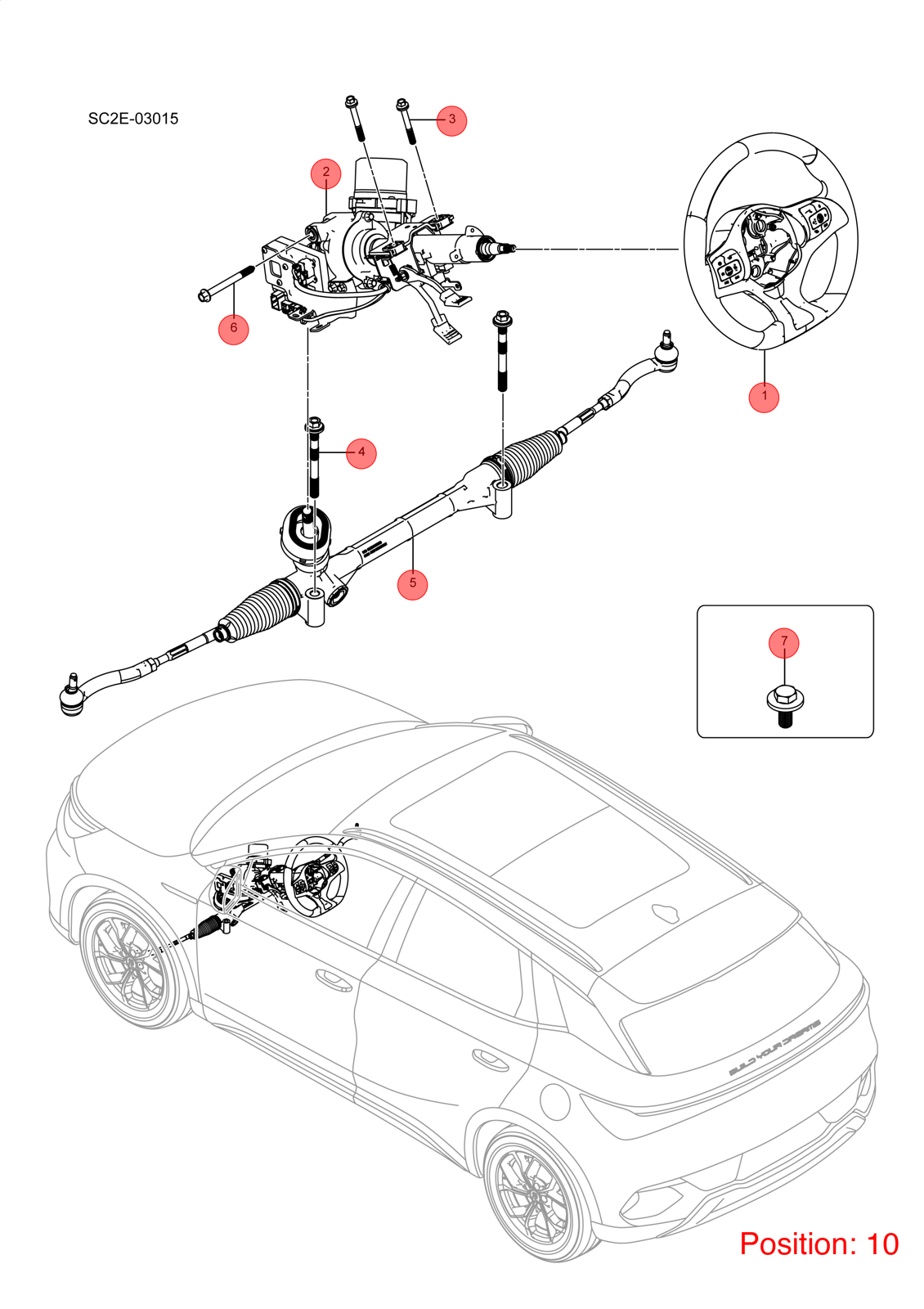 BYD Steering column OEM 1603978200 SC2E3404100D2 FOR Atto3 Yuan 1603978200-BYD_OEM