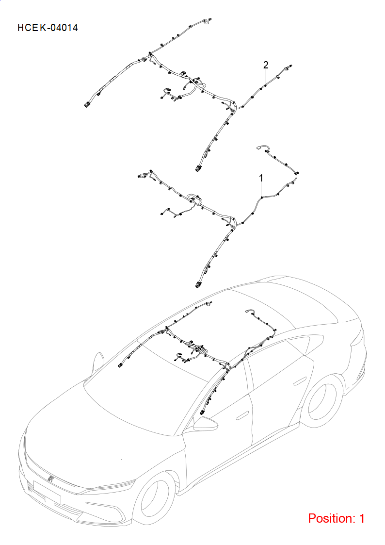 BYD Roof wiring harness OEM 1612270200 HCENC4002800A FOR Han 1612270200-BYD_OEM