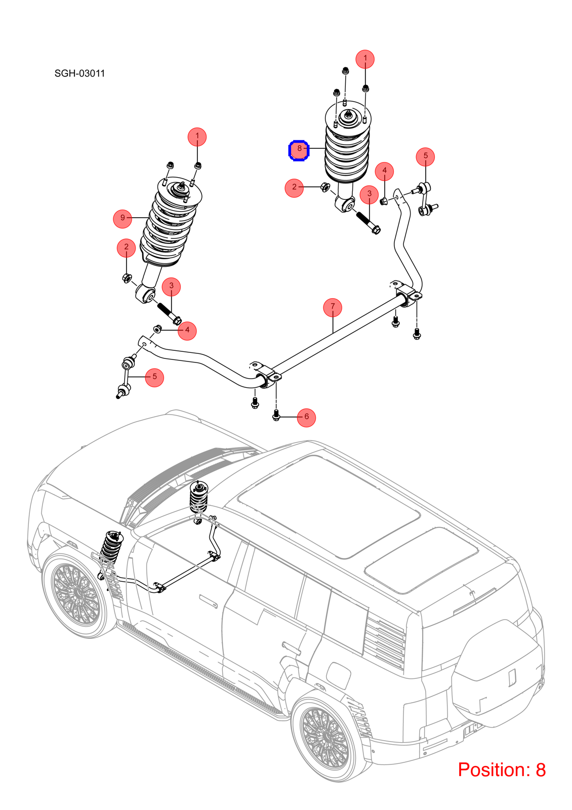 BYD Shock absorber OEM 1615109900 SGHA2905020G FOR YANGWANG 1615109900-BYD_OEM