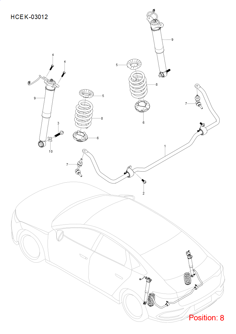 BYD Shock absorber spring OEM 1617195600 HCEKC2911010 FOR Han 1617195600-BYD_OEM