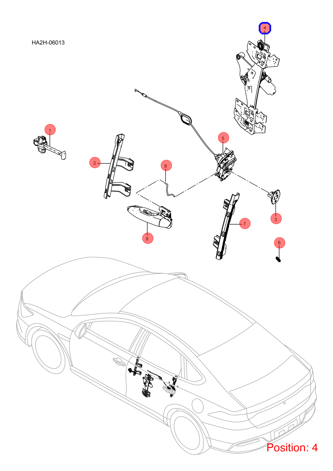 BYD Rear Left Door Window Regulator OEM 1636811600 HAD6204100L FOR Qin 1636811600-BYD_OEM