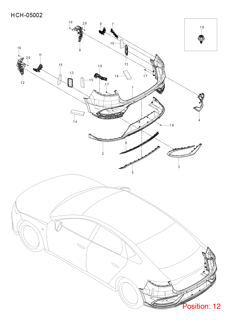 BYD Bumper Cover Bracket OEM 1638548800 HCENC2804330 FOR Han 1638548800-BYD_OEM