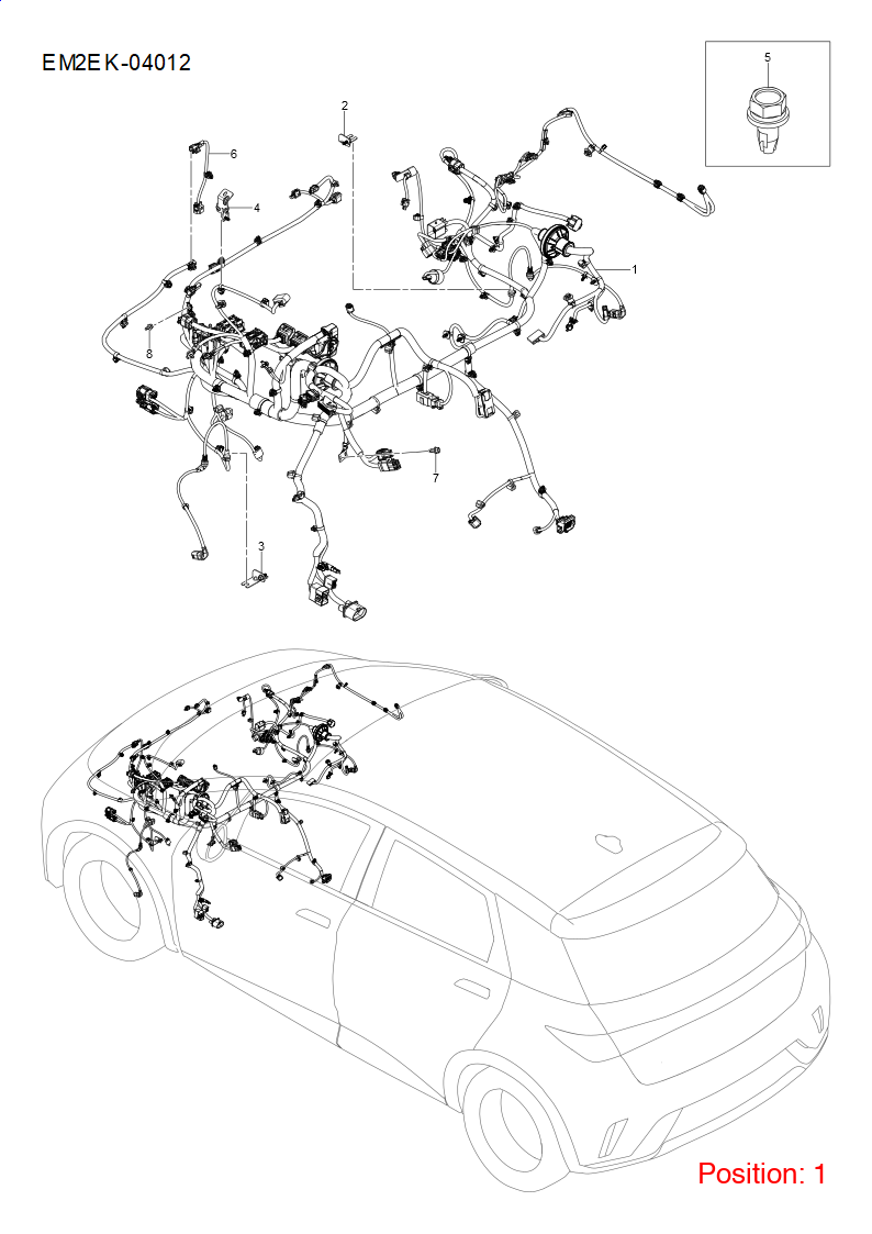 BYD Engine wiring harness OEM 1671648800 EM2EKB4011100A FOR Dolphin 1671648800-BYD_OEM