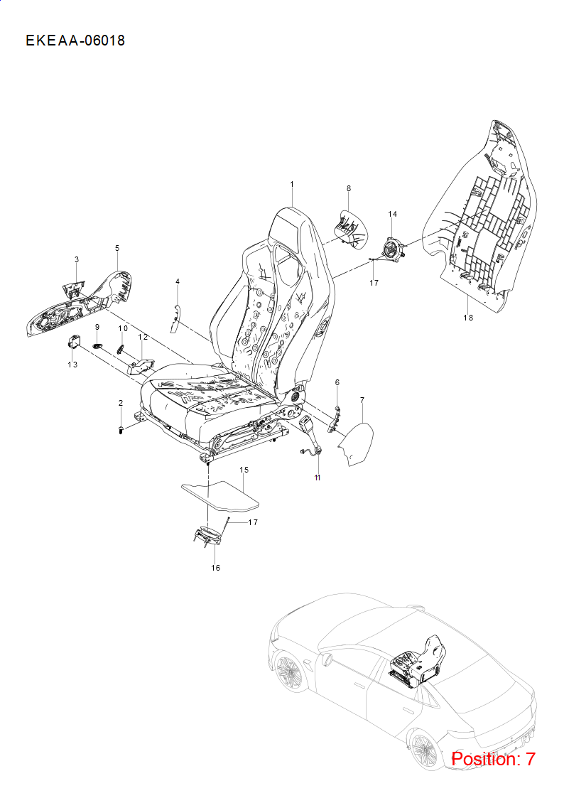 BYD Seat trim panel OEM 1676623300 EKEAA690016000A7 FOR Seal 1676623300-BYD_OEM