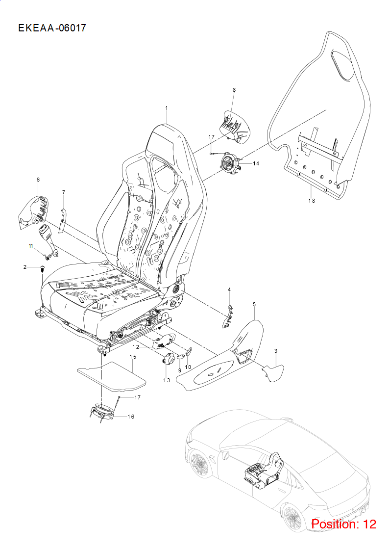 BYD Seat adjustment switch OEM 1681882400 EKEAA3743710 FOR Seal 1681882400-BYD_OEM