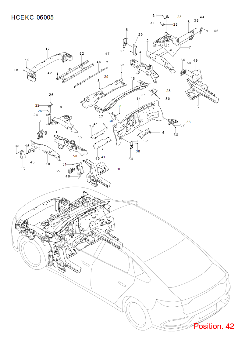 BYD Longitudinal beam bracket OEM 1729365700 HCEKC530141977 FOR Han 1729365700-BYD_OEM