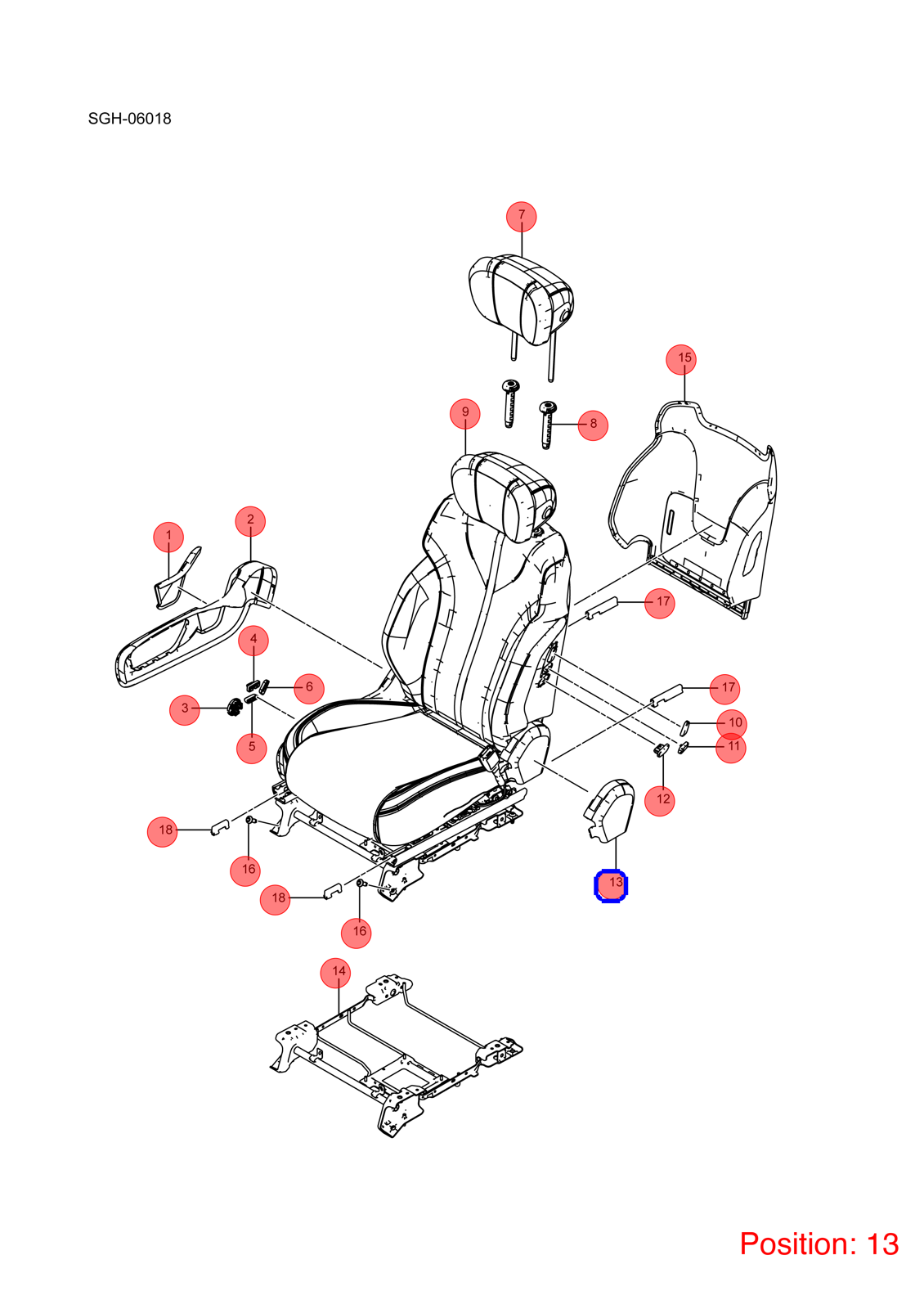 BYD Seat trim panel OEM 1738472000 SGHA690016000LAG FOR YANGWANG 1738472000-BYD_OEM