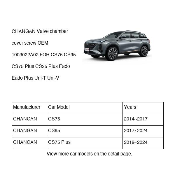 CHANGAN Valve chamber cover screw OEM 1003022A02 K0020900 FOR CS75 CS95 CS35 Eado Uni-T Uni-V 1003022A02-CHANGAN_OEM