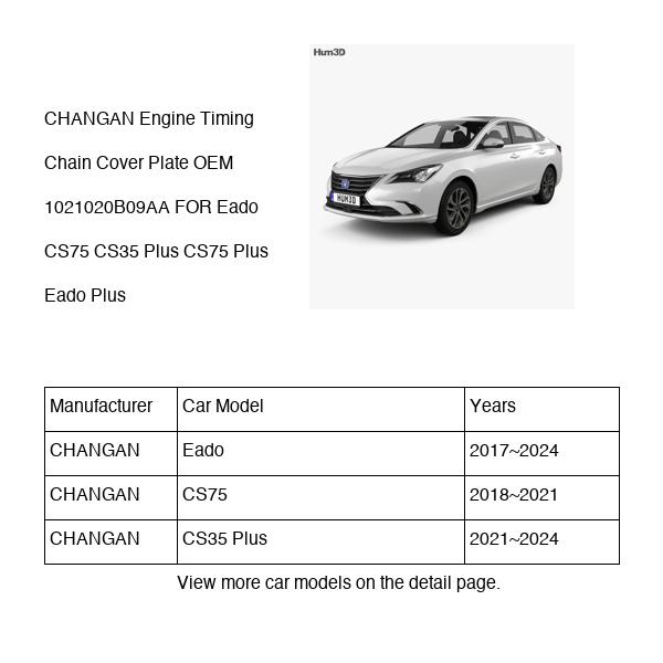 CHANGAN Engine Timing Chain Cover Plate OEM 1021020B09AA H15T0120402AA FOR Eado CS75 CS35 1021020B09AA-CHANGAN_OEM