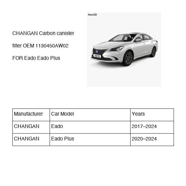 CHANGAN Carbon canister filter OEM 1130450AW02 S201065130 FOR Eado 1130450AW02-CHANGAN_OEM