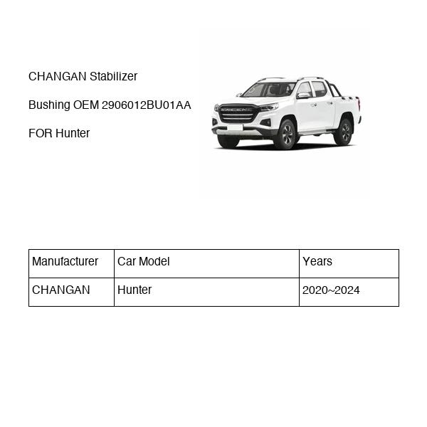 CHANGAN Stabilizer Bushing OEM 2906012BU01AA FOR Hunter 2906012BU01AA-CHANGAN_OEM
