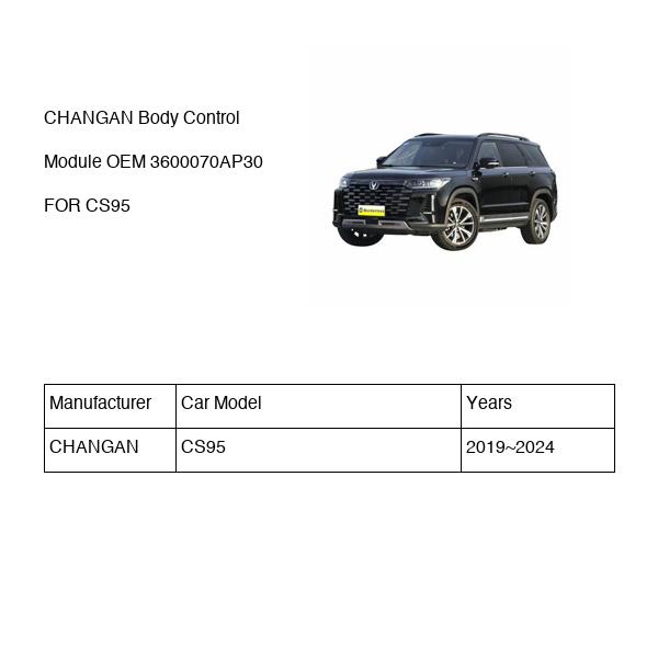 CHANGAN Body Control Module OEM 3600070AP30 S4010431000 FOR CS95 3600070AP30-CHANGAN_OEM